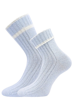 Dámské vlněné ponožky s kašmírem žebrované z vrchní části pohodlný pružný lem, který netlačí jemné