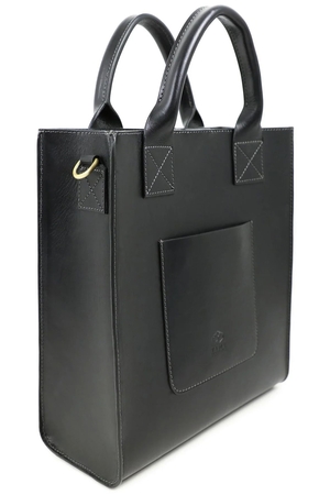 Stylová kabelka z pravé hovězí kůže Vachetta celokožená bez podšívky kovové kroužky a karabiny originální