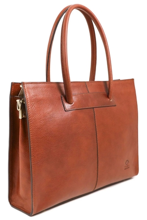 Luxusní italská kabelka z prémiové hovězí kůže i pro náročné bavlněná podšívka vnitřní, boční kapsa na zip