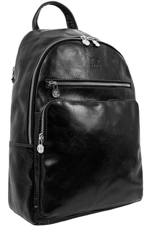 Unisex kožený batoh prémiová kvalita Time Resistance hovězí kůže mnoho kapes přihrádky na notebook do 13'' na A4